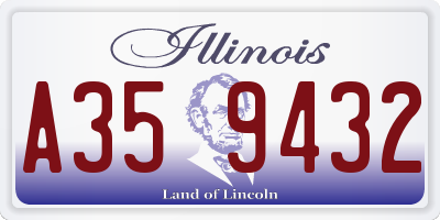 IL license plate A359432