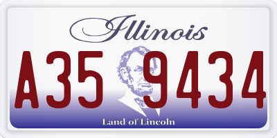 IL license plate A359434
