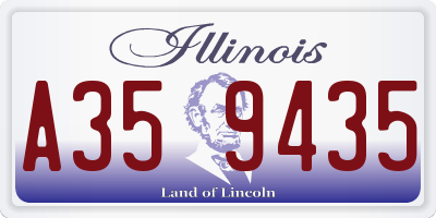 IL license plate A359435