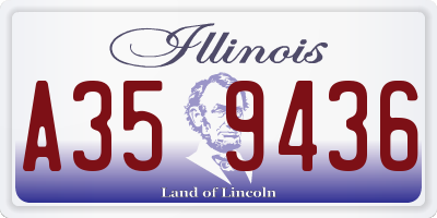 IL license plate A359436