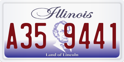 IL license plate A359441