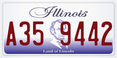 IL license plate A359442