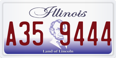 IL license plate A359444