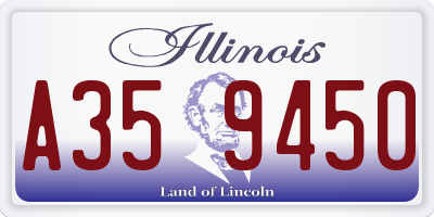 IL license plate A359450