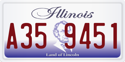 IL license plate A359451