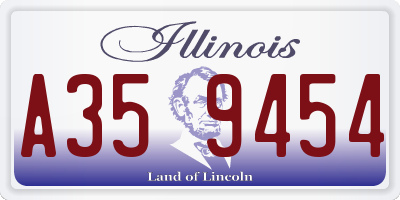 IL license plate A359454