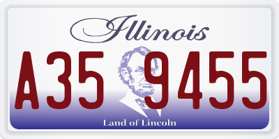 IL license plate A359455