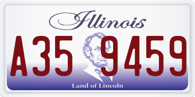 IL license plate A359459
