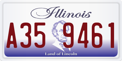 IL license plate A359461