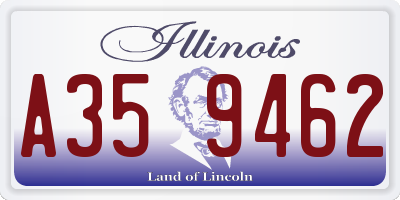 IL license plate A359462