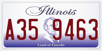 IL license plate A359463