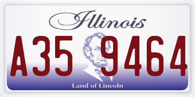 IL license plate A359464