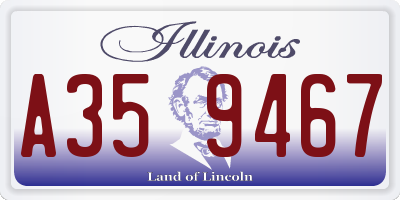 IL license plate A359467