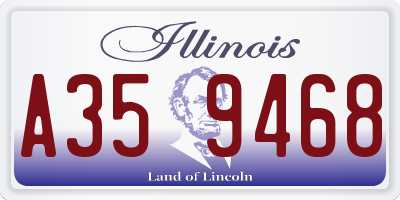 IL license plate A359468