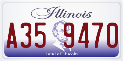 IL license plate A359470