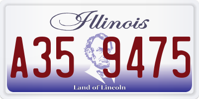 IL license plate A359475