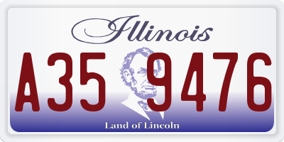 IL license plate A359476