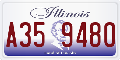 IL license plate A359480