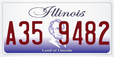 IL license plate A359482