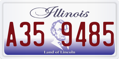 IL license plate A359485