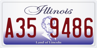 IL license plate A359486