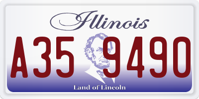 IL license plate A359490