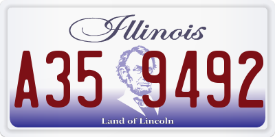 IL license plate A359492