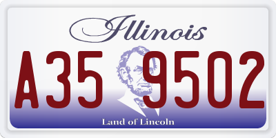 IL license plate A359502