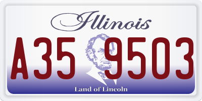 IL license plate A359503