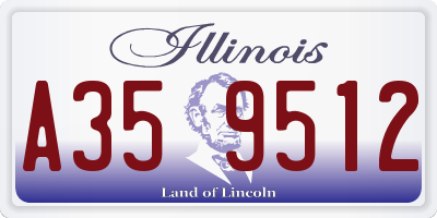 IL license plate A359512