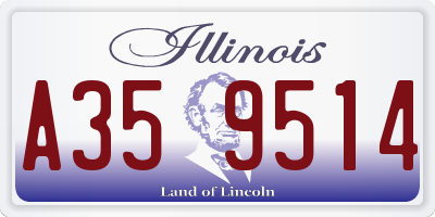 IL license plate A359514