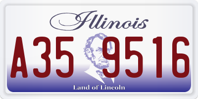 IL license plate A359516