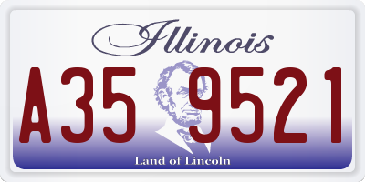 IL license plate A359521