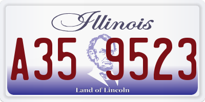 IL license plate A359523