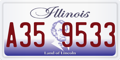 IL license plate A359533