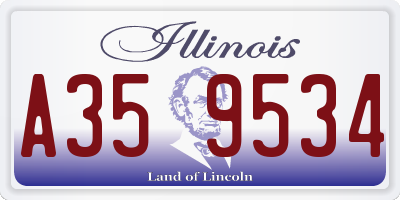 IL license plate A359534