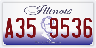 IL license plate A359536
