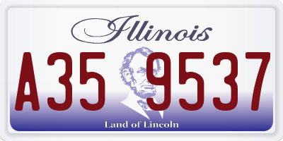 IL license plate A359537