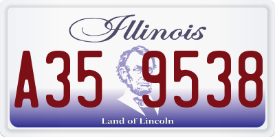 IL license plate A359538