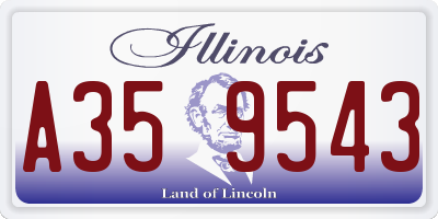 IL license plate A359543