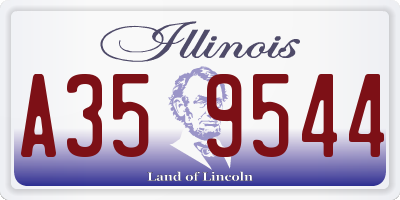 IL license plate A359544
