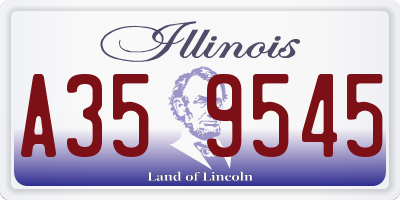 IL license plate A359545