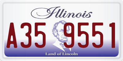 IL license plate A359551