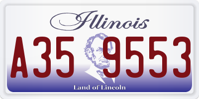 IL license plate A359553