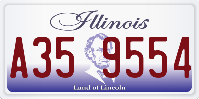 IL license plate A359554