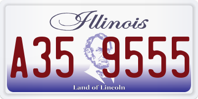 IL license plate A359555
