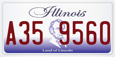 IL license plate A359560