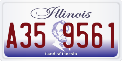 IL license plate A359561