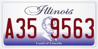 IL license plate A359563