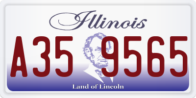 IL license plate A359565